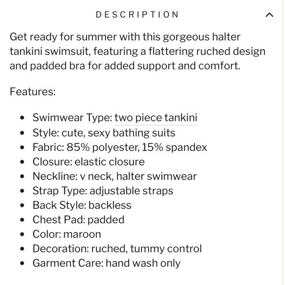 NEW tummy control 2 piece ruched halter swimsuit - Picture 5 of 11